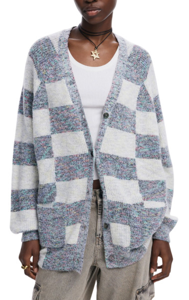 Кардиган с шерстью женский / Серый / 44