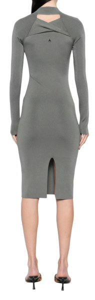 Платье с длинным рукавом женское / Серый / 40