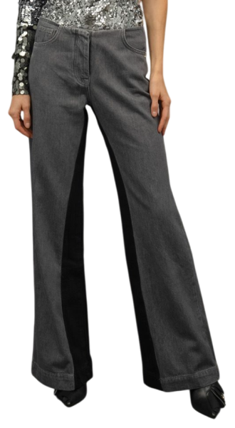 Джинсы широкого кроя женские / Серый / 42