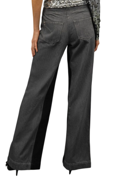 Джинсы широкого кроя женские / Серый / 42