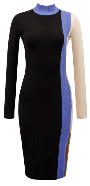 Платье с длинным рукавом женское / Черный / 40