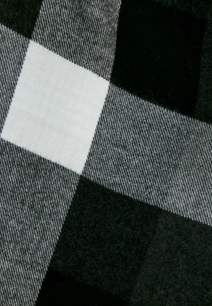 Пончо в клетку женское / Черно-белый / 44