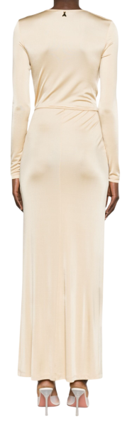 Платье с поясом женское / Бежевый / 44