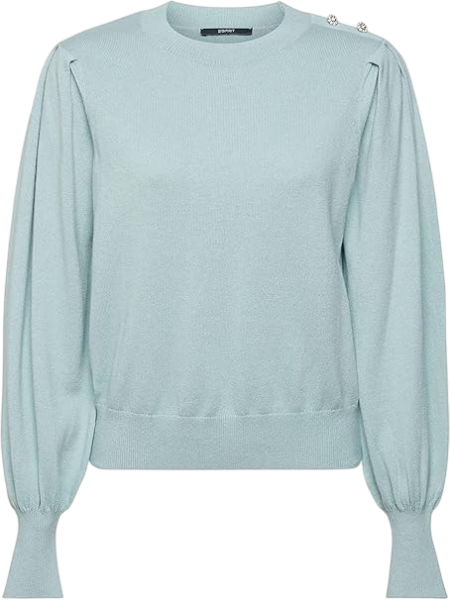 Джемпер приталенного кроя женский / Бирюзовый / 46