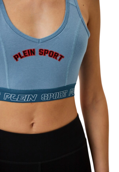 Топ спортивный с принтом женский / Синий / 46