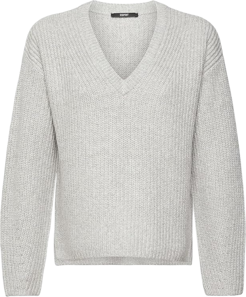 Джемпер с фактурной вязкой женский / Серый / 50