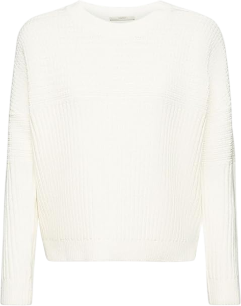Джемпер с фактурной вязкой женский / Белый / 48