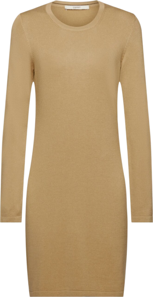 Платье с длинным рукавом женское / Бежевый / 46