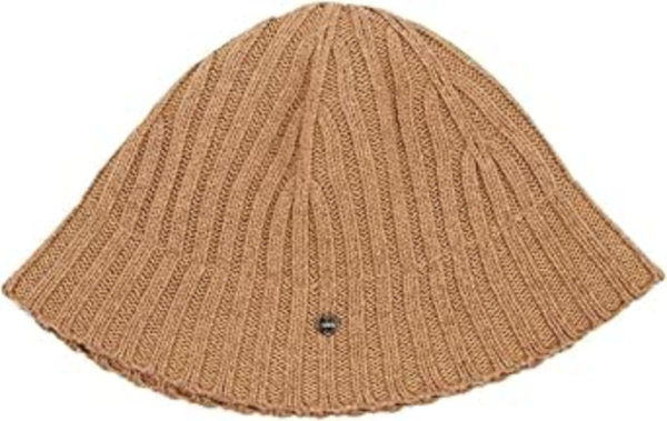 Шапка с фактурной вязкой женская / Коричневый / ONE SIZE