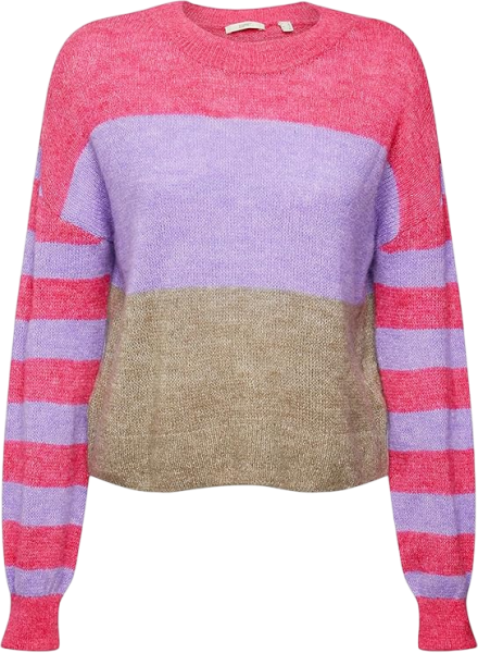 Джемпер в полоску женский / Розовый / 50