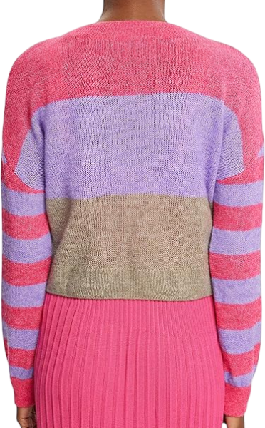 Джемпер в полоску женский / Розовый / 50