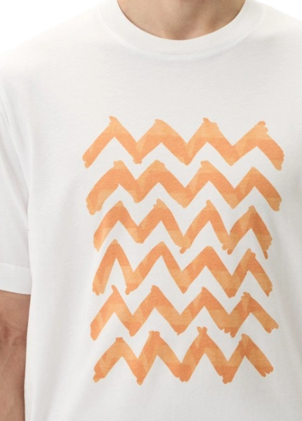 Футболка с принтом мужская / Белый / 46