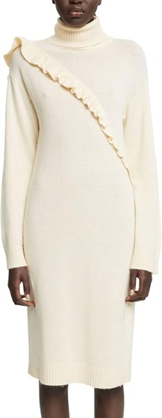 Платье с длинным рукавом женское / Белый / 42