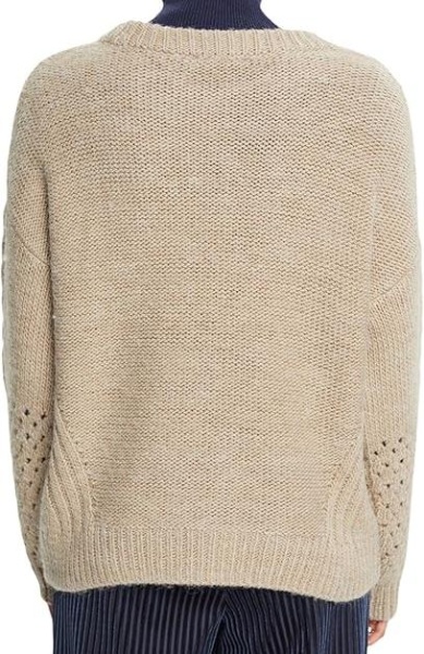 Джемпер с фактурной вязкой женский / Бежевый / 46