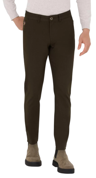 Брюки зауженные мужские / Хаки / 44