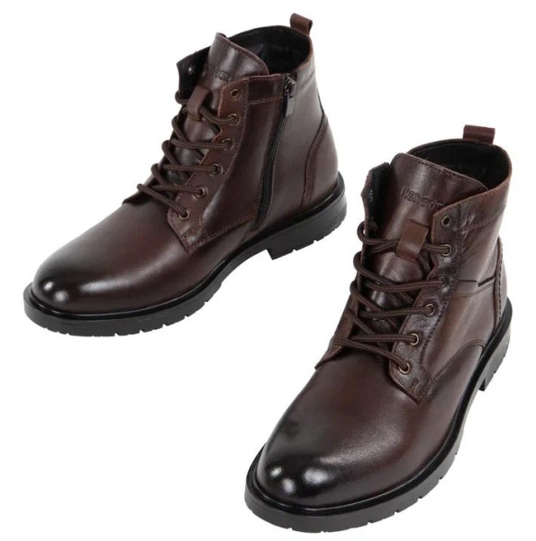 Ботинки из кожи мужские  / Коричневый / 43