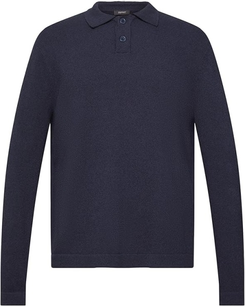 Поло с длинным рукавом мужское / Тёмно-синий / 46