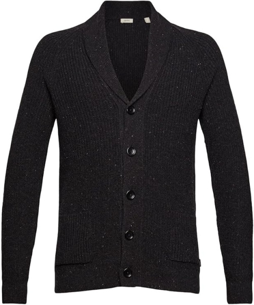 Кардиган приталенного кроя мужской / Черный / 48