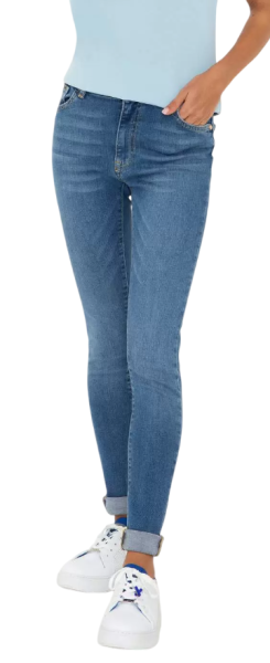 Джинсы с логотипом женские / Синий / 48