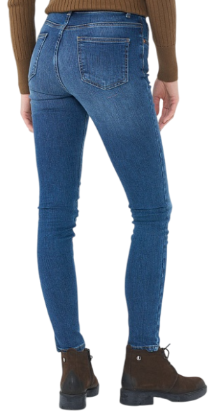 Джинсы зауженные женские / Синий / 48
