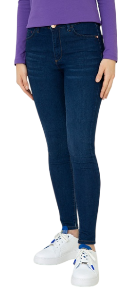 Джинсы зауженные женские / Тёмно-синий / 54