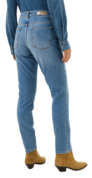 Джинсы зауженные женские / Синий / 48