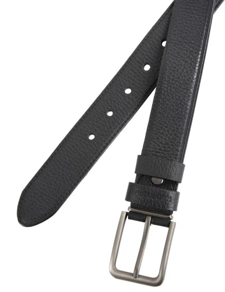 Ремень из кожи мужской / Черный / XL