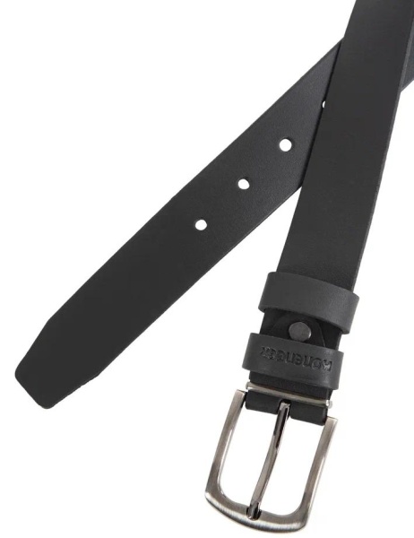 Ремень из кожи мужской / Черный / XL