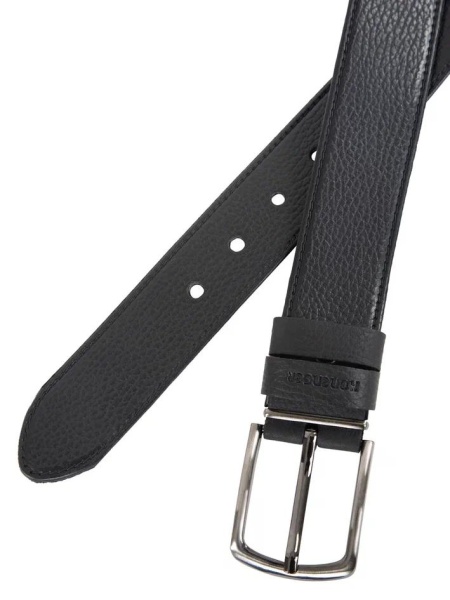 Ремень из кожи мужской / Черный / XL