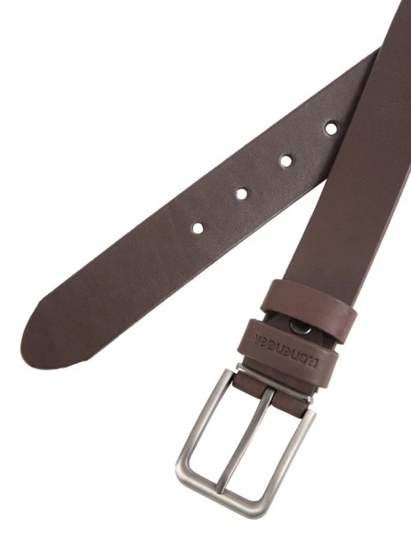 Ремень из кожи мужской / Коричневый / XL