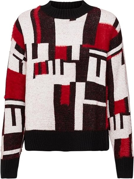 Джемпер с принтом женский / Красный / 50