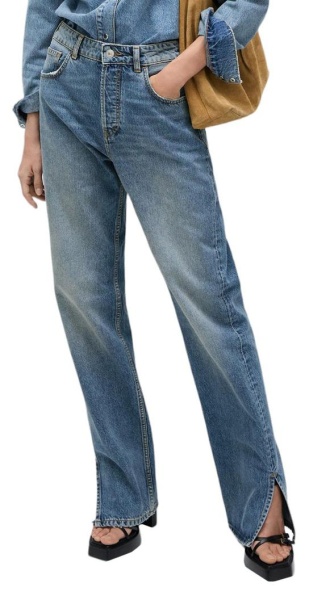 Джинсы из хлопка женские / Тёмно-синий / 48