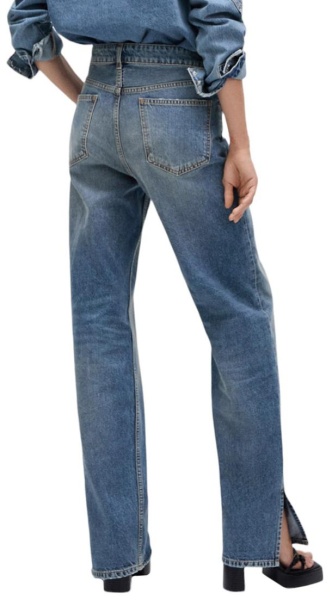 Джинсы из хлопка женские / Тёмно-синий / 48