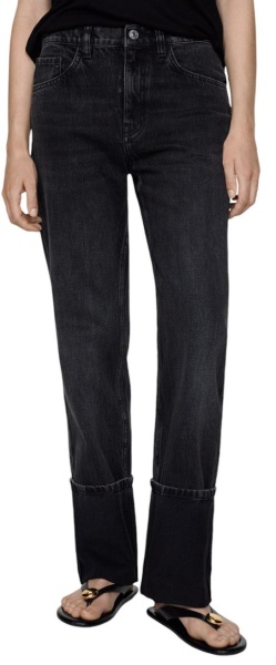 Джинсы прямого кроя женские / Черный / 44