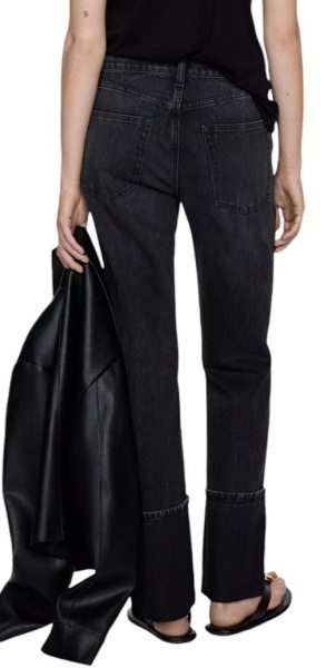 Джинсы прямого кроя женские / Черный / 44