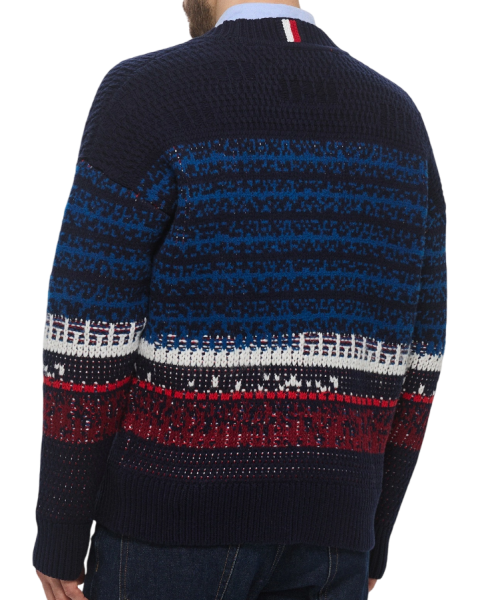 Кардиган с принтом мужской / Синий / 46