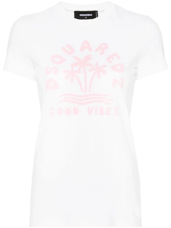 Футболка хлопковая женская / Белый / 46