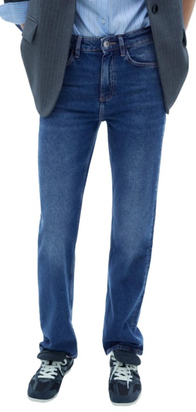 Джинсы из хлопка женские / Тёмно-синий / 42