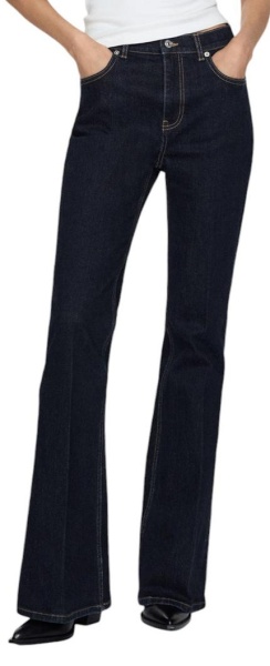 Джинсы расклешенные женские / Голубой / 48