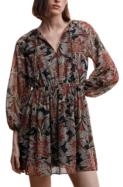 Платье шифоновое женское / Черный / 44