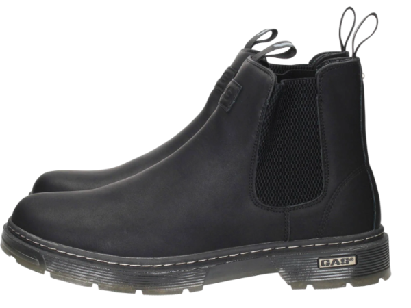 Ботинки из экокожи мужские / Черный / 40