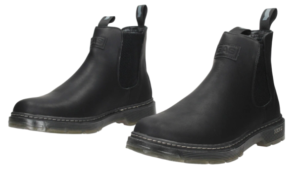 Ботинки из экокожи мужские / Черный / 40