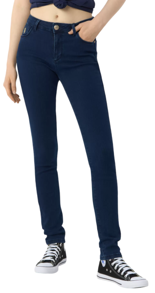 Джинсы зауженные женские / Тёмно-синий / 48