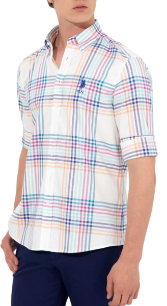 Рубашка с длинным рукавом мужская / Тёмно-синий / 44