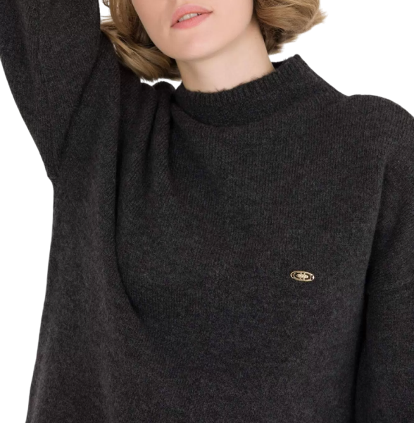 Платье вязаное женское / Темно-серый / 42