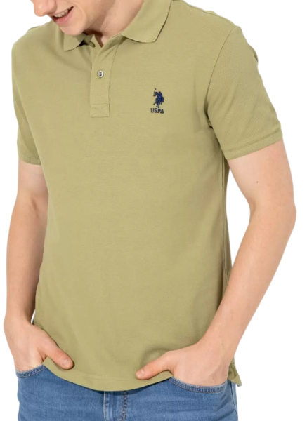 Поло с логотипом мужское / Хаки / 56
