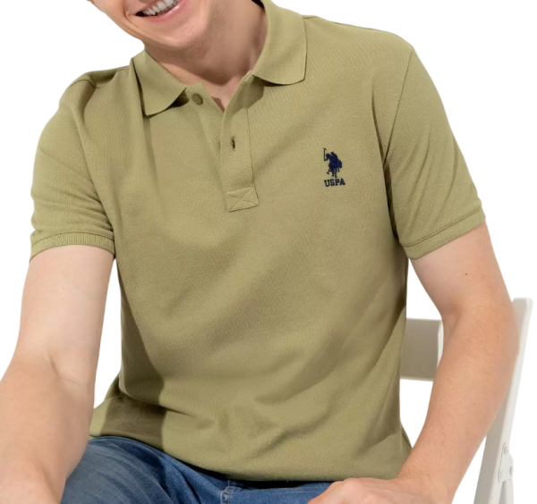 Поло с логотипом мужское / Хаки / 56