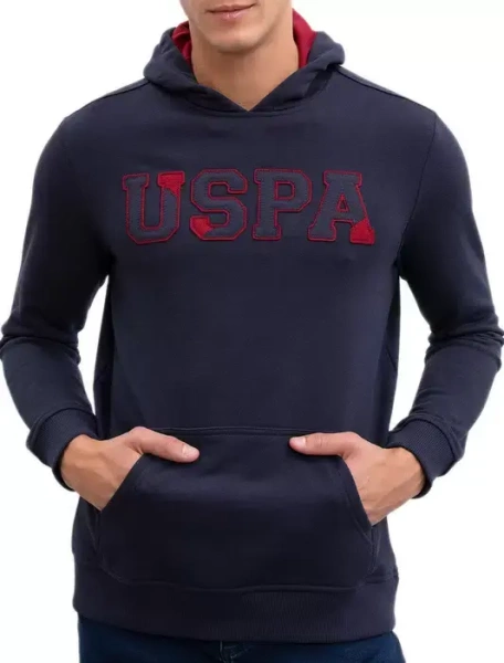 Худи с логотипом мужское / Тёмно-синий / 44