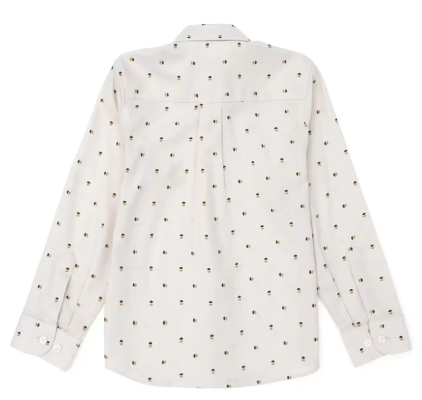 Рубашка с длинным рукавом для мальчика / Бежевый / 158