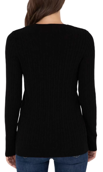 Пуловер однотонный женский / Черный / 54